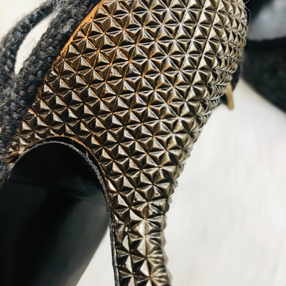 PRADA Gray Embellished Kitten Heels - Picture 8 of 8